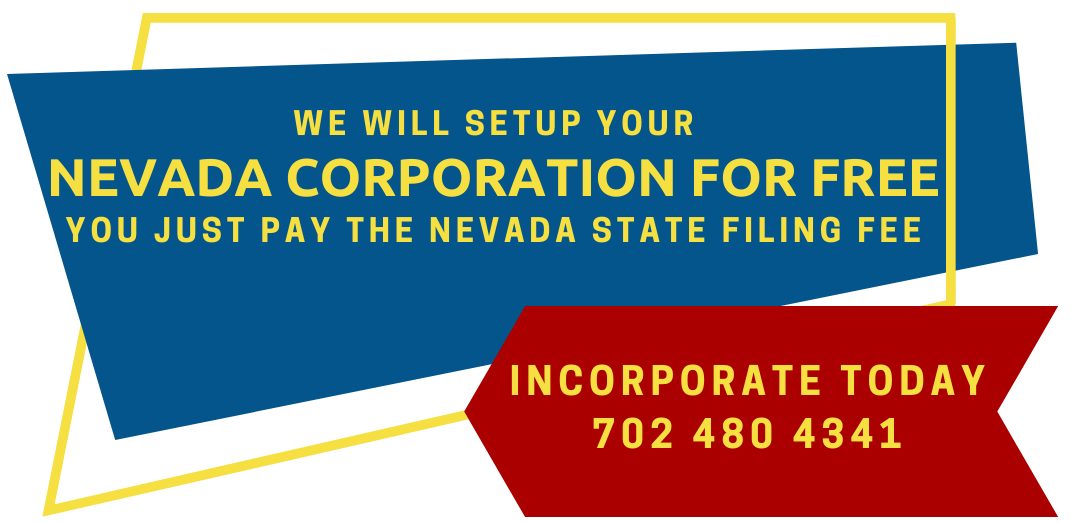 Set up Nevada corporation for free offer.