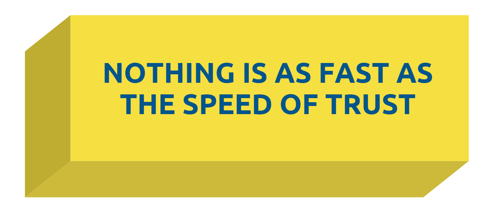 Yellow box with "Speed of Trust" text.