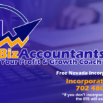 BizAccountants logo with contact information displayed.